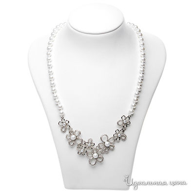 Колье Migura, цвет белый, серебряный