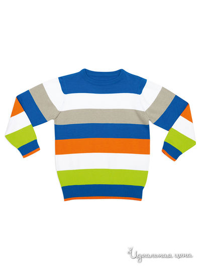 Джемпер PlayToday, цвет синий, белый, хаки, оранжевый, салатовый