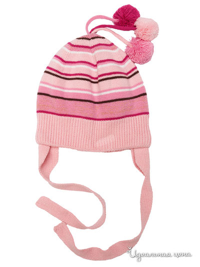 Шапка PlayToday, цвет розовый, коричневый, малиновый, белый