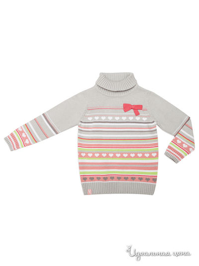 Свитер PlayToday, цвет серый, белый, коралловый, салатовый