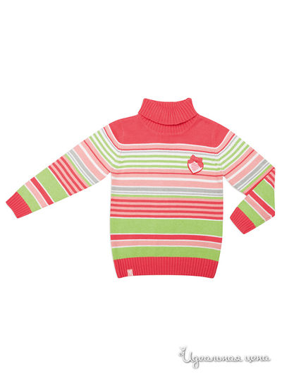 Свитер PlayToday, цвет коралловый, белый, розовый, салатовый, серый