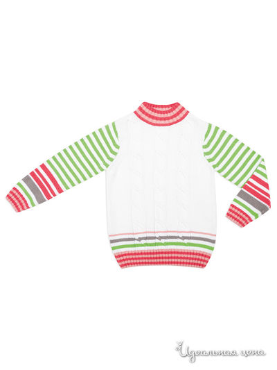 Свитер PlayToday, цвет белый, салатовый, розовый, серый