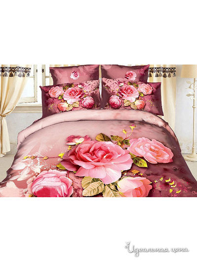 Комплект постельного белья Евро Kazanov.A., цвет бордовый