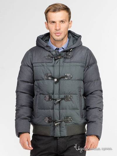 Пуховик Emporio Armani, цвет темно-серый