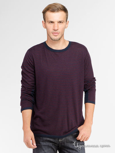 Пуловер Emporio Armani, цвет бордовый, синий