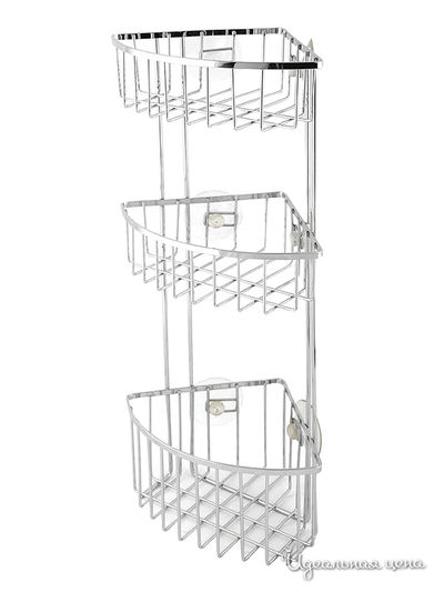 Полка угловая для ванной комнаты Regent, цвет стальной