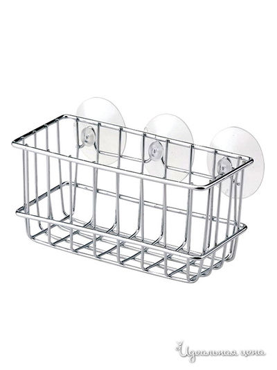 Полочка для ванной комнаты, 20х9х8 см Regent, цвет стальной