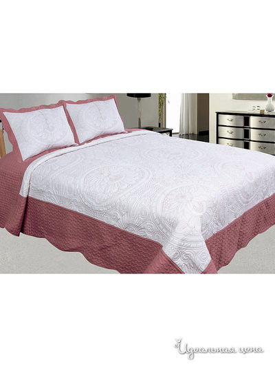 Покрывало 220x235 см Романтика, цвет розовый, кремовый