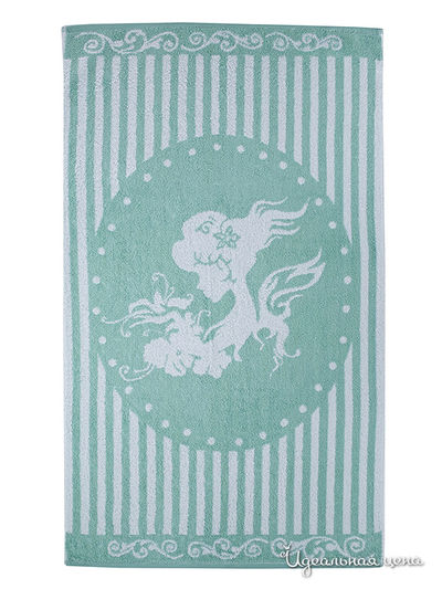 Полотенце 60x130 см Романтика, цвет зеленый