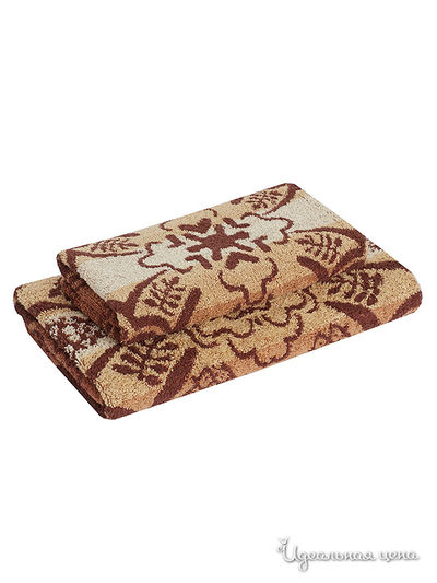 Полотенце 60x130 см Романтика, цвет коричневый, бежевый