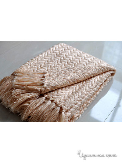 Плед 140x200 см Романтика, цвет темно-бежевый