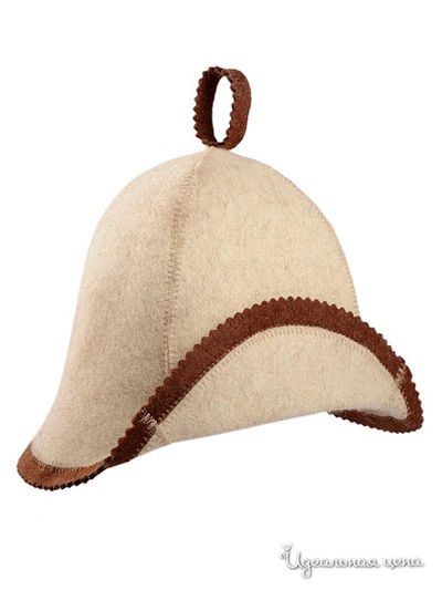 Шапка для бани и сауны Моя Баня, цвет бежевый, коричневый