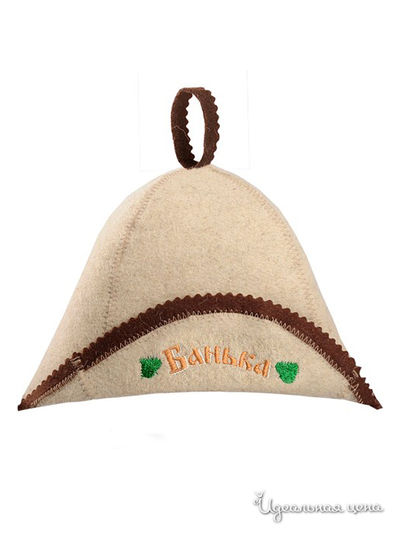 Шапка для бани и сауны Моя Баня, цвет бежевый, коричневый