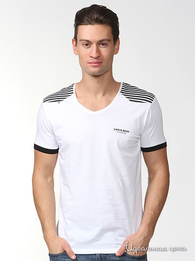 Футболка Cipo & Baxx, цвет белый, черный