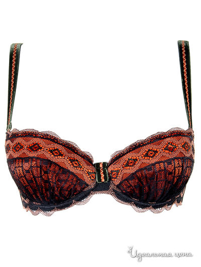 Бюстгальтер пуш-ап V.I.P.A, цвет оранжевый, черный