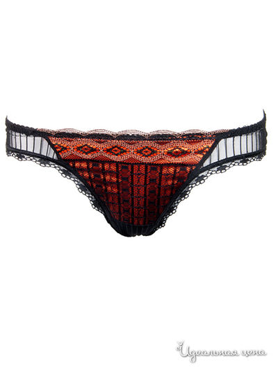 Трусы стринг V.I.P.A, цвет оранжевый, черный