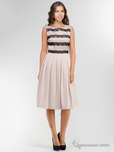 Платье Felibella, цвет светло-розовый, черный