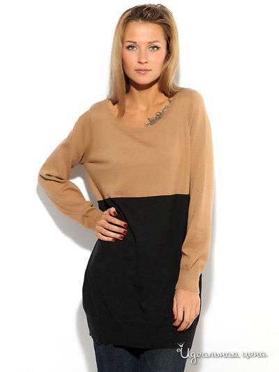 Джемпер Discoat, цвет черный, бежевый