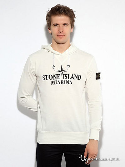 Толстовка Stone Island, цвет молочный