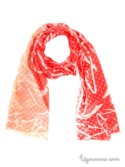 Палантин, 63*185 см Moltini, цвет коралловый