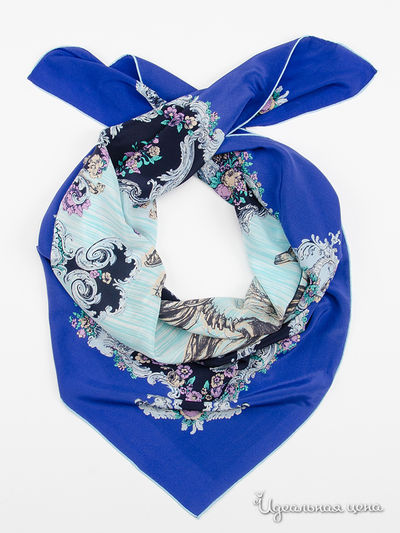 Платок, 110*110 см Moltini, цвет синий