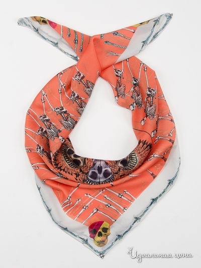 Платок, 70*70 см Moltini, цвет оранжевый