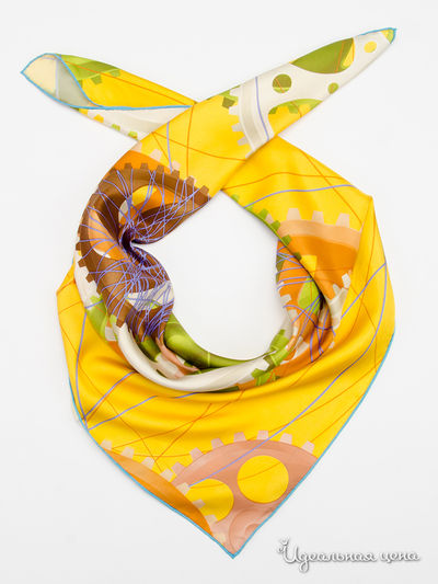 Платок, 110*110 см Moltini, цвет желтый