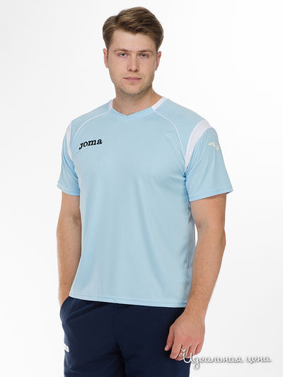 Футболка Joma, цвет голубой, белый