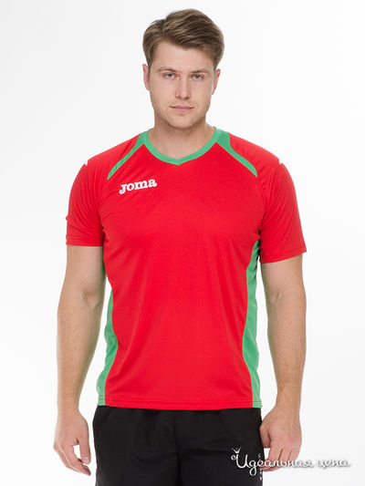 Футболка Joma, цвет красный, зеленый