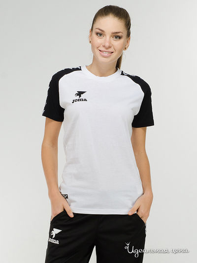 Футболка Joma, цвет белый, черный