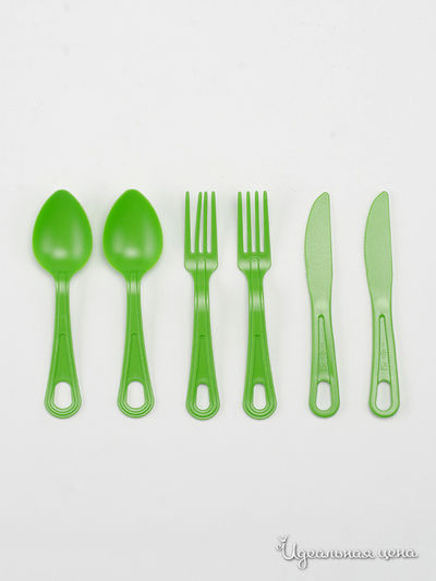 Набор столовых приборов на две персоны Greenland, цвет салатовый