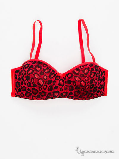 Комплект: бюстгальтер, трусы и пояс для чулок Picar, цвет красный, черный