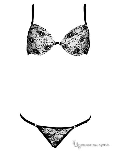 Комплект: бюстгальтер и трусы Picar, цвет черный, белый