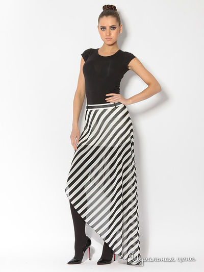 Юбка Waggon Paris, цвет белый, черный