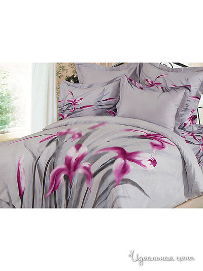 КПБ двуспальный с европростыней Goldtex, цвет серый, розовый