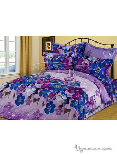 Комплект постельного белья Евро Goldtex, цвет сиреневый