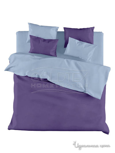 Комплект постельного белья 1,5 спальный Goldtex, цвет лиловый, голубой