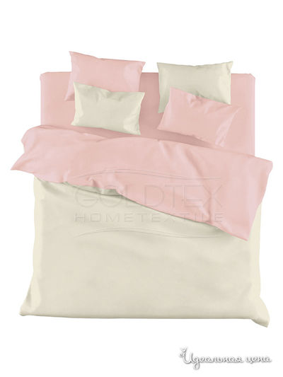 Комплект постельного белья 1,5-спальный Goldtex, цвет бежевый, розовый
