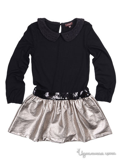 Платье Imoga, цвет черный, серебряный