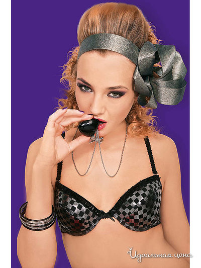 Бюстгальтер 6 Style, цвет черный, серый