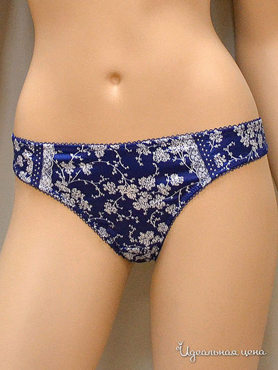 Трусы-стринги 6 Style, цвет синий, белый