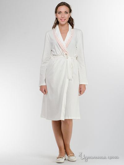 Халат Lunatica, цвет молочный,  розовый