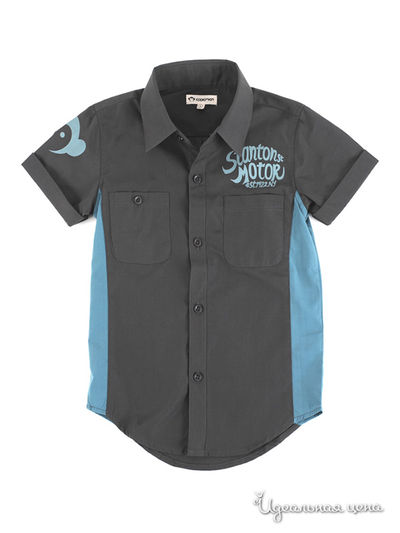 Рубашка Appaman, цвет серый, голубой