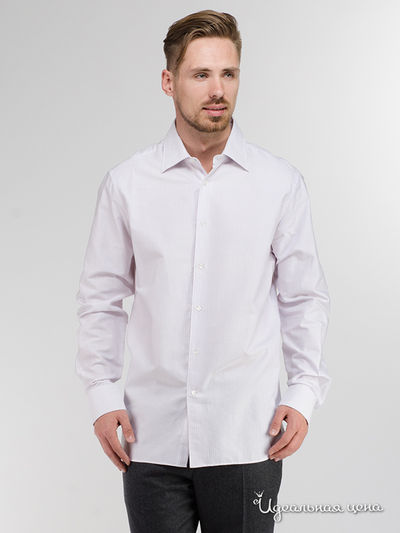 Рубашка Corneliani, цвет белый, сиреневый