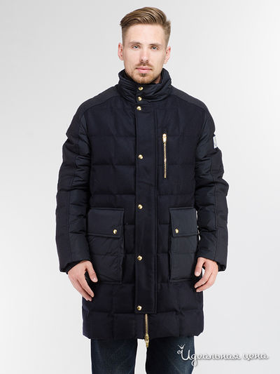 Пуховик Moncler, цвет темно-синий