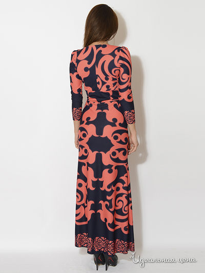 Платье Eva Milano, цвет коралловый, черный