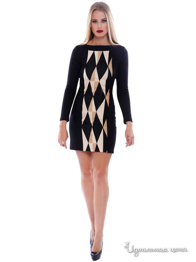 Платье Analili, цвет черный, бежевый