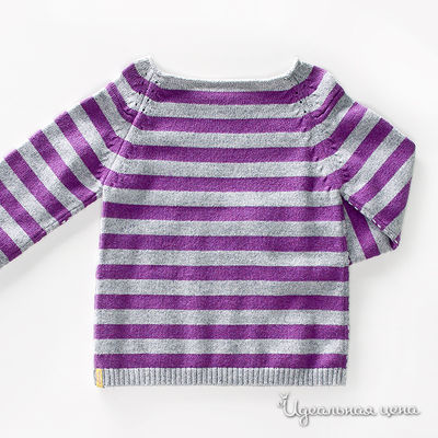 Джемпер Petit Patapon для девочки, цвет серый / фиолетовый, рост 94-156 см