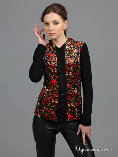 Блуза ЭНСО, цвет черный, красный