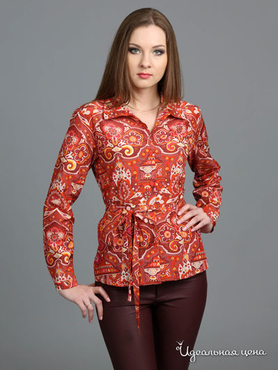 Блуза ЭНСО, цвет терракотовый